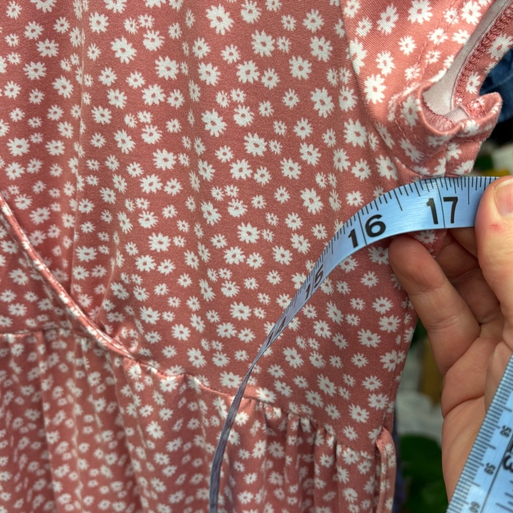 Hollister wrap style jersey dress with floral print, medium - Picture 6 of 10